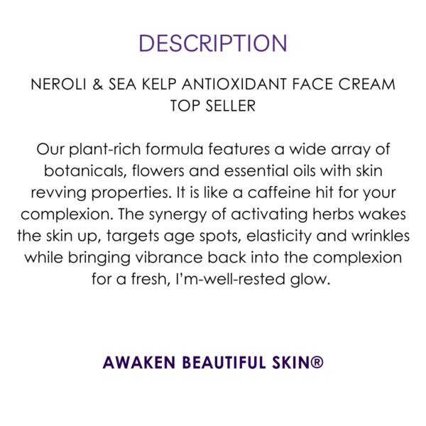 description rosehip & sea kelp antioxidant face cream