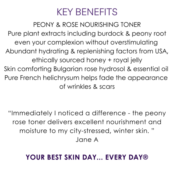 Key benefits peony rose nourishing toner