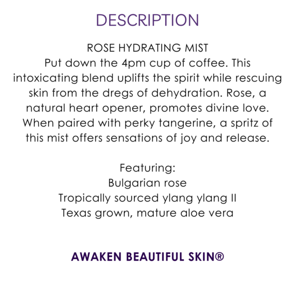 description rose tangerine hydrating mist