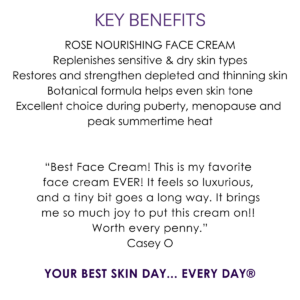 Key benefits Myrtle & Rose Nourishing Face Cream