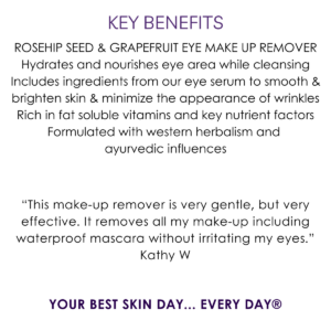 Key benefits rosehip seed and grapefruit eye makeup remover