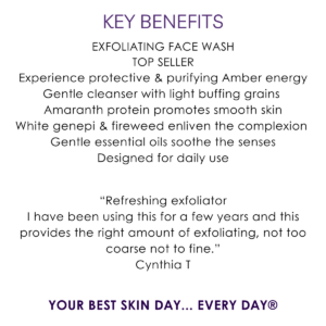 Key benefits exfoliating daily face wash with aloe and lavender