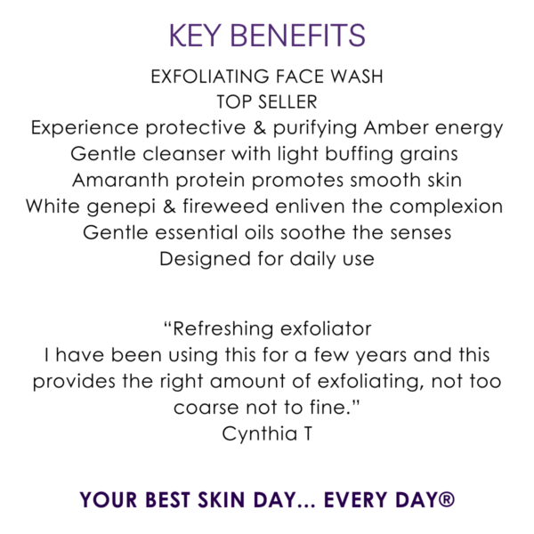 Key benefits exfoliating daily face wash with aloe and lavender