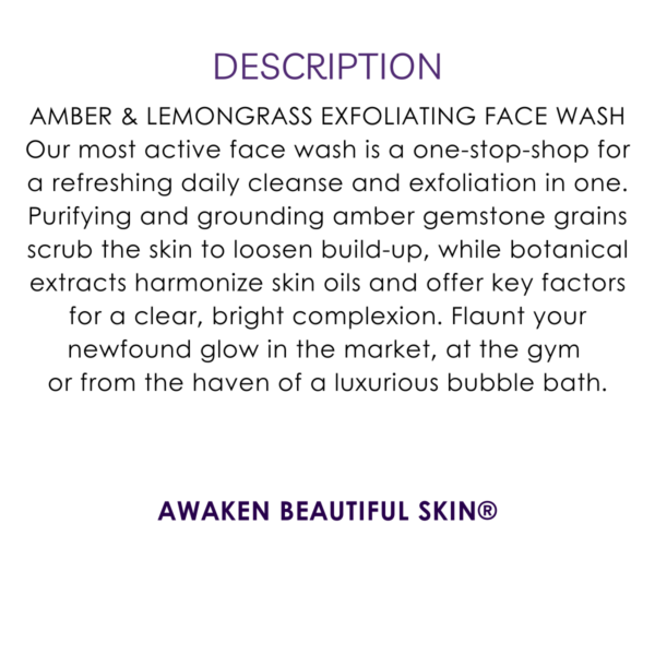 description men’s lemongrass & bamboo exfoliating face wash