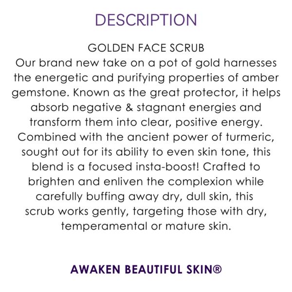 description turmeric marshmallow bamboo golden face scrub