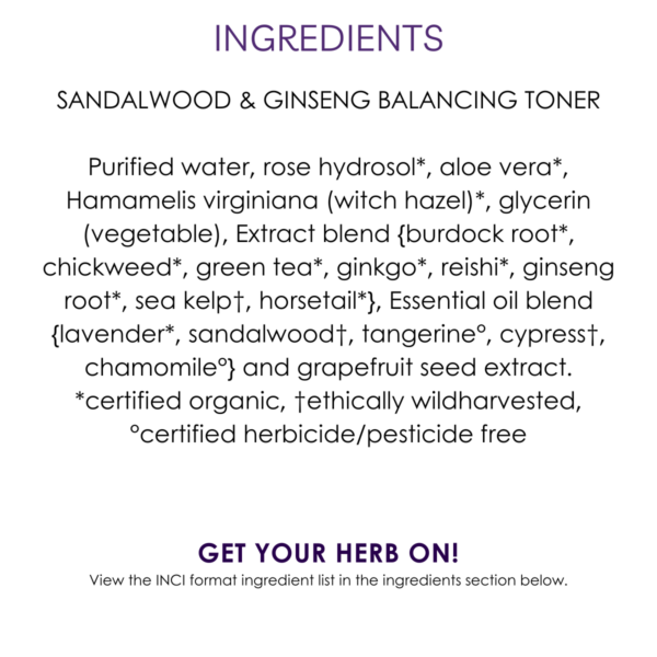 ingredients men’s sandalwood & ginseng balancing toner