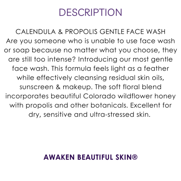 description calendula & propolis gentle face wash