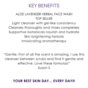 Key benefits aloe lavender herbal face wash