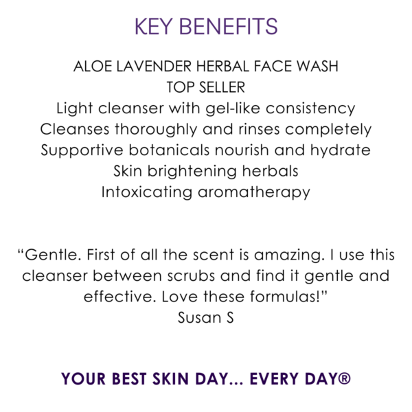 Key benefits aloe lavender herbal face wash