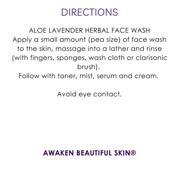 Aloe & Lavender Herbal Face Wash (Amber) - Image 5