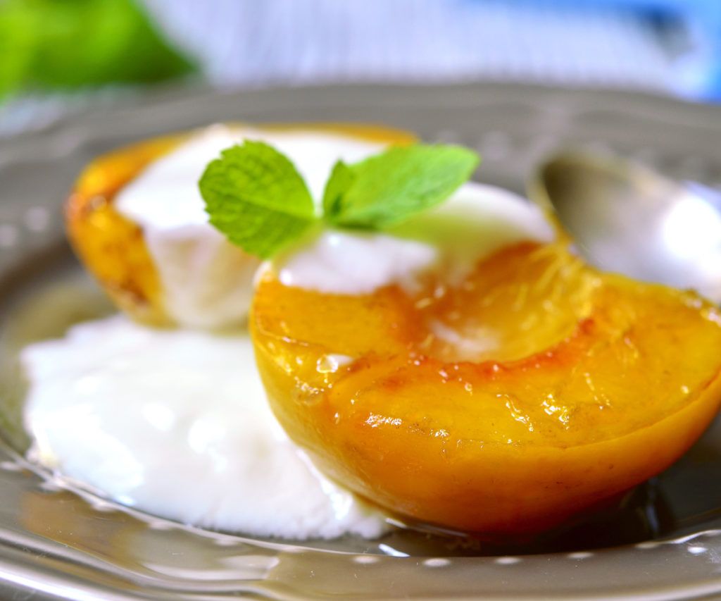 Grilled Peaches with Warm Ricotta
