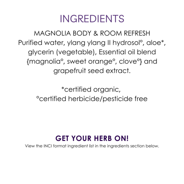 ingredients magnolia body and room refresh