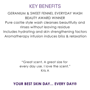 Key benefits geranium & sweet fennel everyday wash