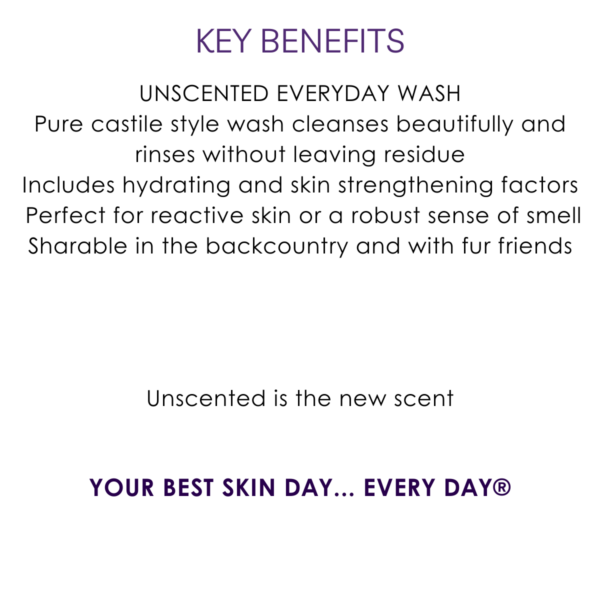 Key benefits unscented everyday wash