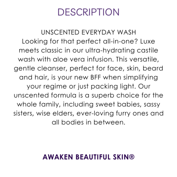 description unscented everyday wash