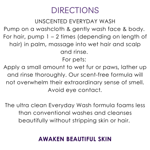 directions unscented everyday wash