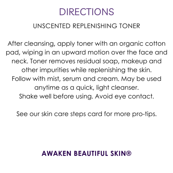 directions unscented replenishing toner