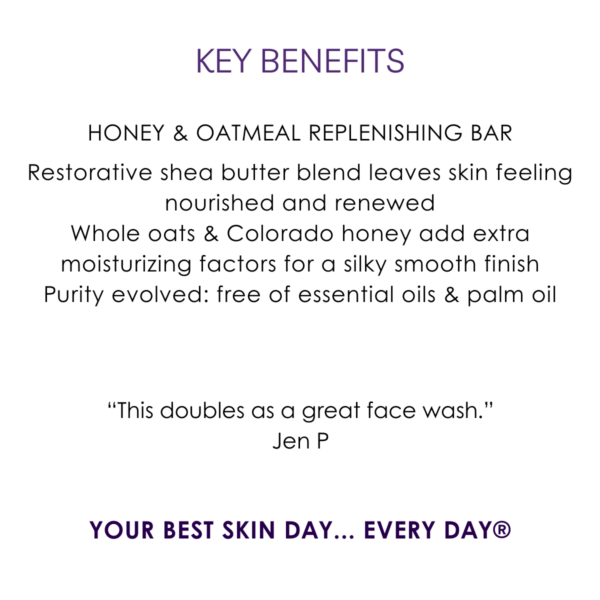 Key benefits honey & oatmeal replenishing face & body bar