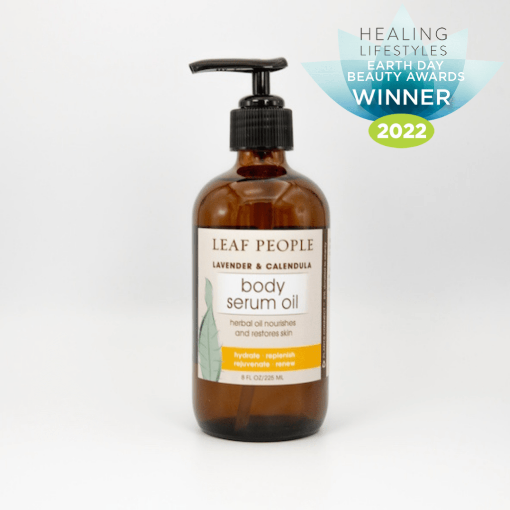 Winner - Healing Lifestyles Earth Day Beauty Award  |  lavender & calendula body serum oil