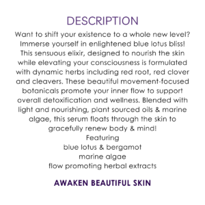 description Blue Lotus & Bergamot Luminosity Body Serum