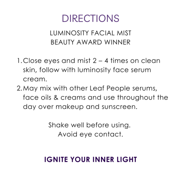 directions stem cell & blue lotus luminosity mist