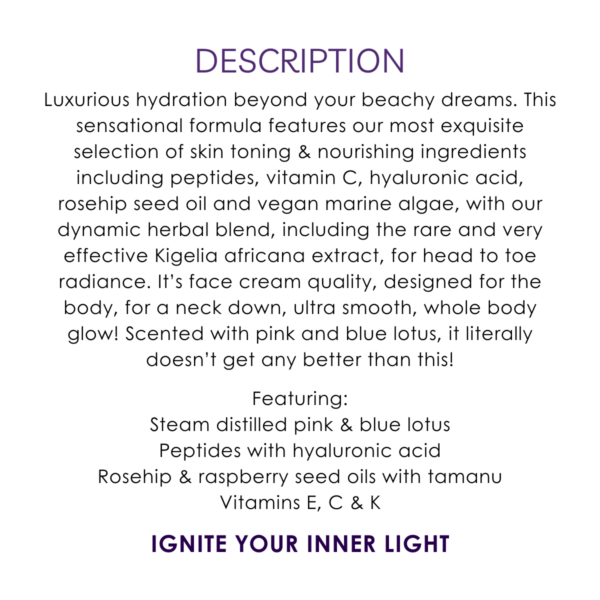 description luminosity body lotion