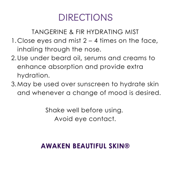 directions men’s tangerine & fir hydrating mist