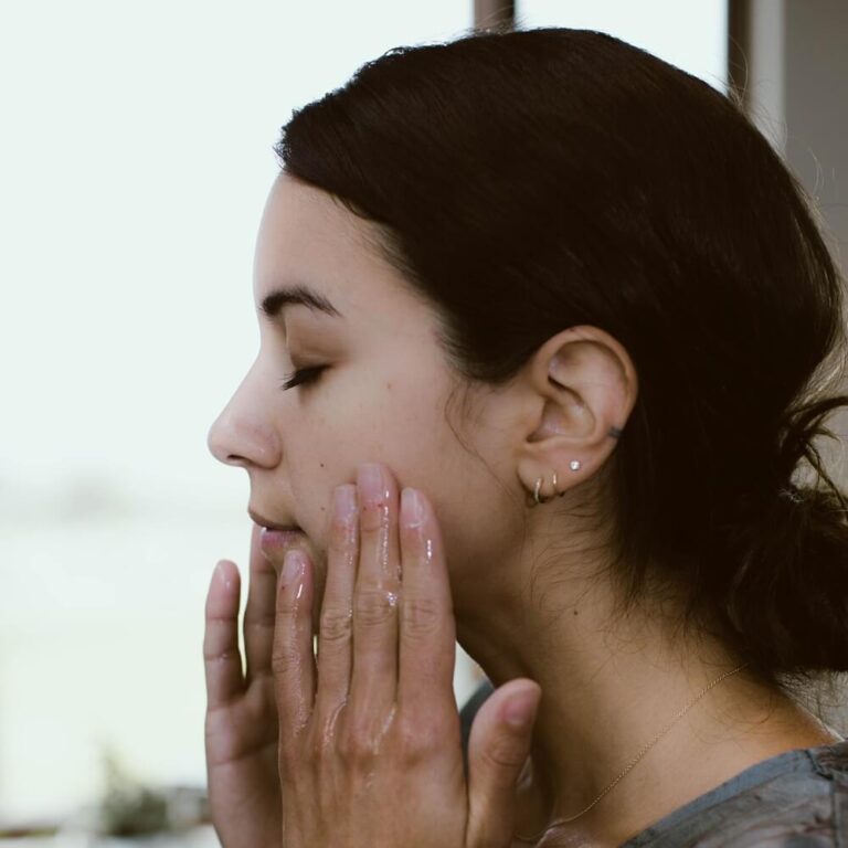 Skin Care Steps - cleanse with few drops of cleanser